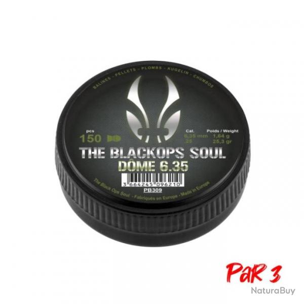 Plombs BO Manufacture The Black Ops Soul Dome - Cal. 6.35mm - Par 3
