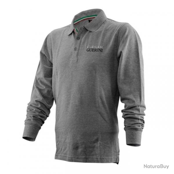 Polo manches longues Caesar Guerini - Gris - 2XL