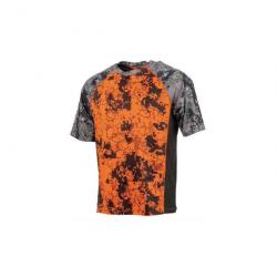 T-shirt manches courtes Somlys stretch digital - Orange / L