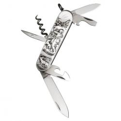 Couteau de poche argenté - VICTORINOX Chasseur et cerf