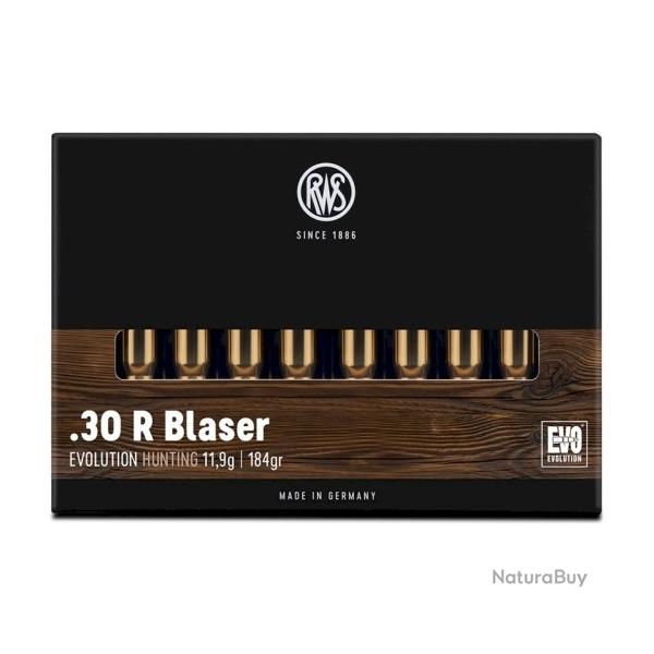 Munitions RWS Cal.30R Blaser EVO 11.9g 184 grains par 60