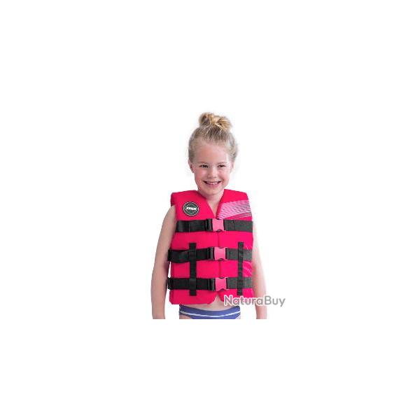 Gilet de sauvetage nylon enfant rose