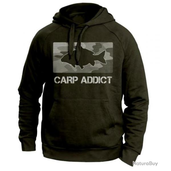 Sweat  capuche Carp Olive YUKI