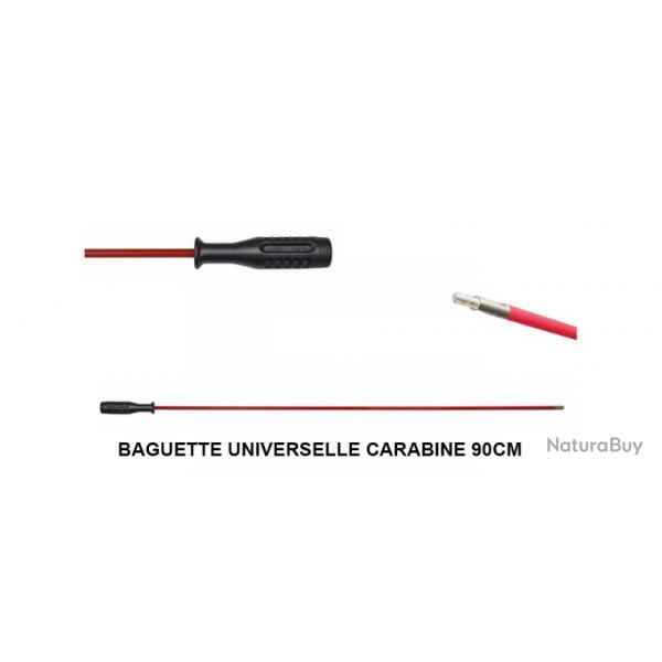 Baguette nettoyage 90cm acier gain PVC pour carabines 5mm