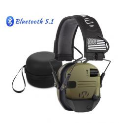 Casque anti-bruit électronique actif - Walker's Razor Bluetooth - Protection pour tireurs sportif
