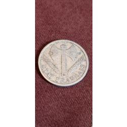 Rare pièce de 1 franc 1943 enchère à 1 euro
