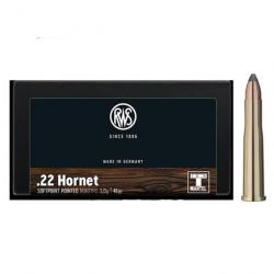 Balles RWS T-Mantel Spitz Soft Point - Cal. 22 Hornet - 22 Hornet / Par 1