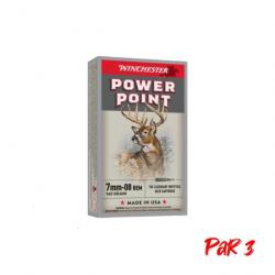 Balles Winchester Power Point - Cal. 7-08 Rem - Par 20 - 140 gr / Par 3