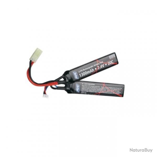 Batterie ASG Li-Po 7.4V 1300 Mah 2 Sticks
