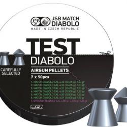 Boîte de 350 plombs JSB Diabolo Match Test Light - Cal. 4.5