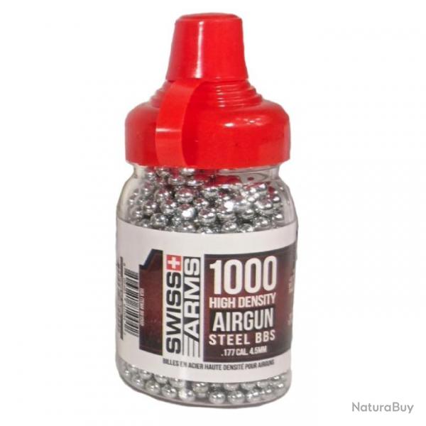 Bouteille billes Swiss Arms - 4.5 mm / 1000 / Acier