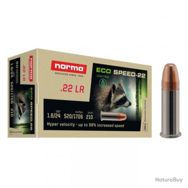 Cartouches Norma Eco Speed-22 HP - Cal. 22 LR - Par 1