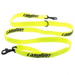 Laisse approche plate CaniHunt Hunter - 1.80 m - Jaune
