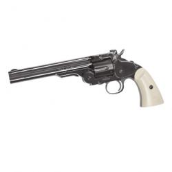 Revolver ASG Schofield 6" Co2-Plombs et BB'S GNB Noir poignée Bois - Gris poignée Ivoire