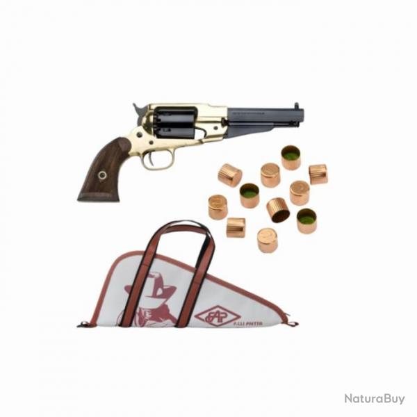 Revolver Pietta 1858 Rm laiton Sheriff quadrille - Cal. 44 - Pack first