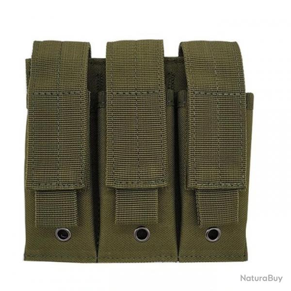 Pochette Triple Molle Chargeur/Lampe/Couteau Vert - LIVRAISON GRATUITE !!