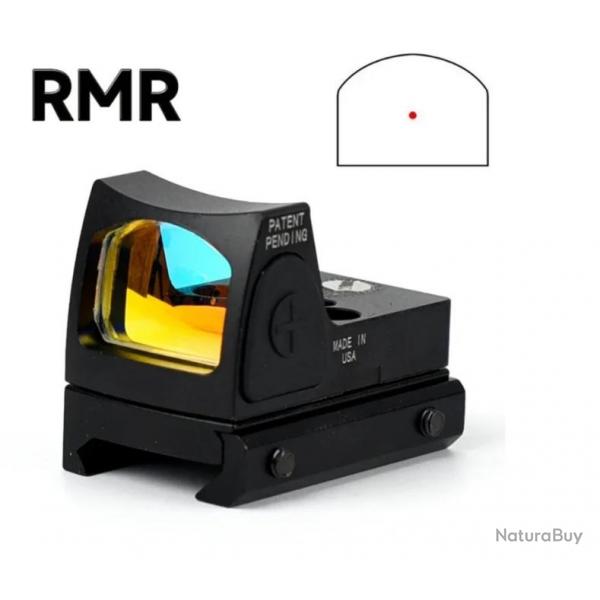 Micro red dot reflex point rouge pour rail picatinny avec platine pour montage glock
