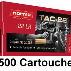 CARTOUCHES 22LR NORMA TAC-22 X500