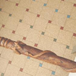 tres jolie canne de poilu W1 monoxyle decoréé  serpent enroulé hauteur 85 cm