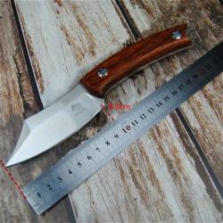 PEGASI Huanghua couteau droit tactique, manche en bois de poire