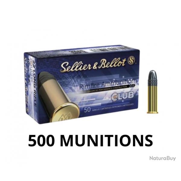 500 MUNITIONS SELLIER BELLOT CLUB 22LR 40GR