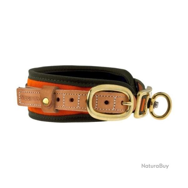 BF24 - Collier NIGGELOH chien de sang orange fluo taille m