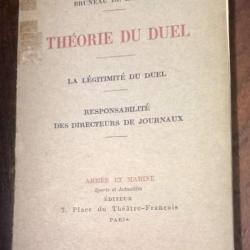 Théorie du duel de Bruneau de Laborie 1904 Paris