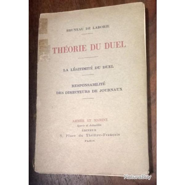 Thorie du duel de Bruneau de Laborie 1904 Paris