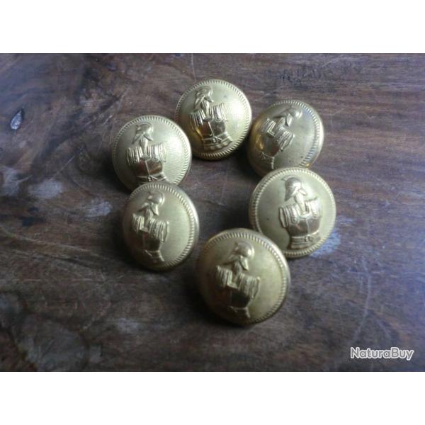 bouton x 6  pour vareuse uniformes  gnie 1870