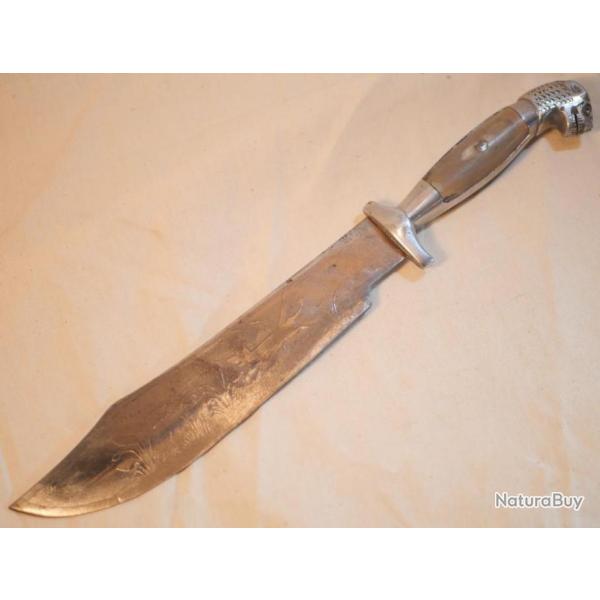 RARE couteau Mexique Oaxaquena d'Amrique Sud devise sur lame - dbut XXe  BX24COU002