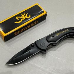 Couteau pliant BROWNING noir 19.5cm enchère