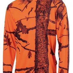 Tee shirt manches longues camo orange TREELAND