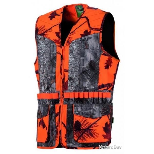 Gilet de chasse orange camo forest TREELAND