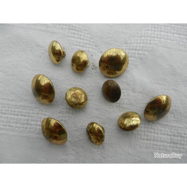 Lot de 10 boutons militaires laiton pour veste militaire franaise