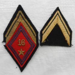 insigne patch losange de bras maréchal des logis ADL -16°régiment  d'artillerie division blindée