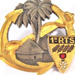 1° RTS. 1° Régiment de Tirailleurs Sénégalais. émail grand feu. Drago. Béranger.