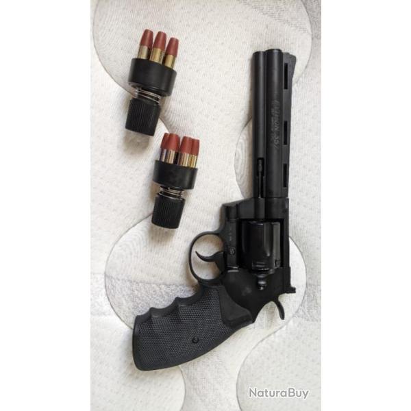 Colt python 357 Revolver co2 de la marque asg avec un peu d'usure, fonctionnent et prscision .ok