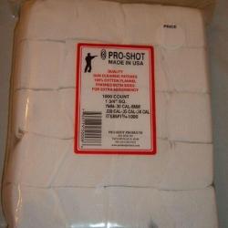 Pro-shot Patches de nettoyage 1 3/4" (7mm, .cal 30, 8mm, .338, .cal 35, .cal 38)