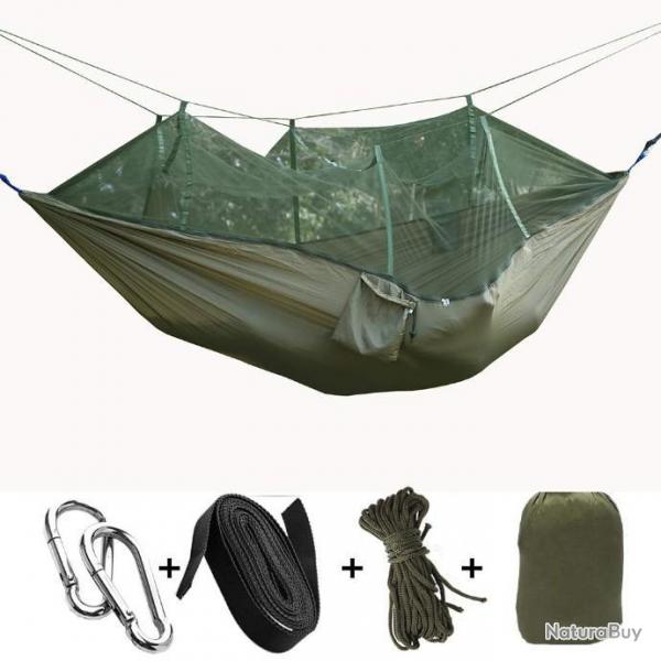 LIVRAISON RAPIDE- Hamac Camping Moustiquaire Portable Pliable VERT