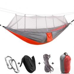 LIVRAISON RAPIDE- Hamac Camping Moustiquaire Portable Pliable ROUGE