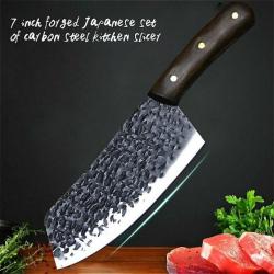 PEGASI ensemble de couteaux à trancher de cuisine en acier au carbone