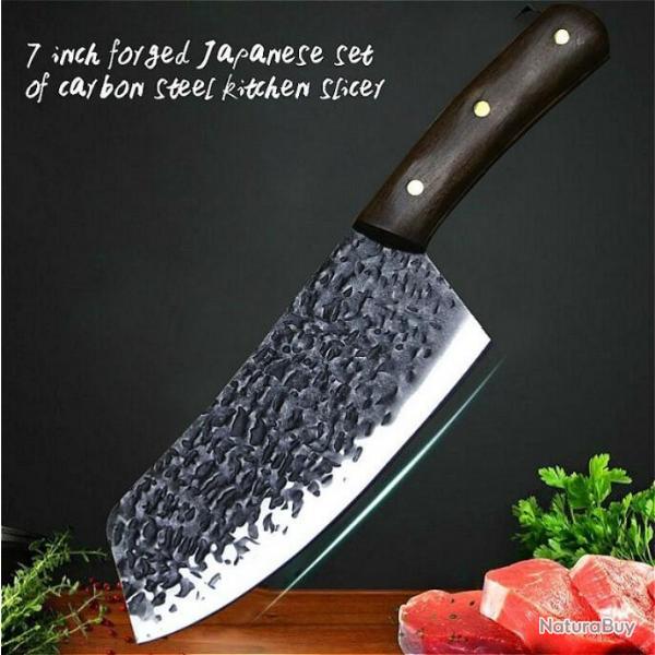 PEGASI ensemble de couteaux  trancher de cuisine en acier au carbone