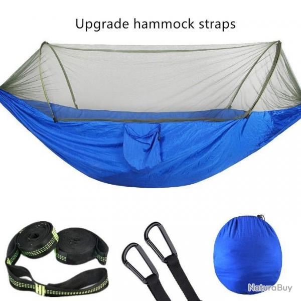 Hamac de Camping avec moustiquaire Pop-Up, facile  transporter  BLEU XL