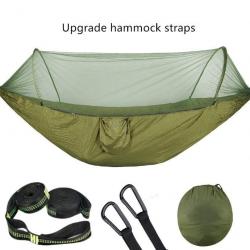 Hamac de Camping avec moustiquaire Pop-Up, facile à transporter  VERT ARMEE XL