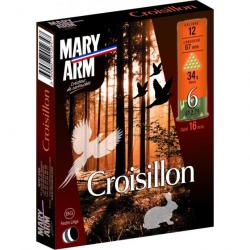 BOITE DE 10 CARTOUCHES MARY ARM CROISILLON 34G BOURRE GRASSE CAL.12/67 PLOMB 8