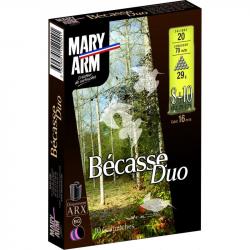 BOITE DE 10 CARTOUCHES MARY ARM BECASSE DUO 29G BOURRE ARX+GRASSE CAL.20/70 PLOMB 8+10