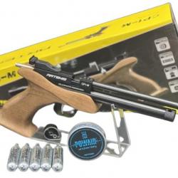 Pack Pistolet Plombs CO2 CP1M Multi coups C4.5 Artemis 6 joules + Boîte de plombs