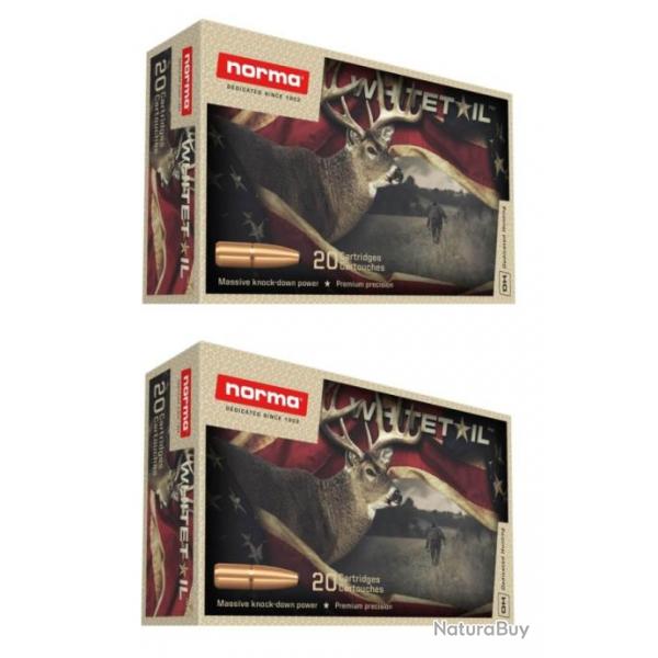 Lot de 2 botes de 20 cartouches Norma Whitetail 285gr - calibre 9,3x62