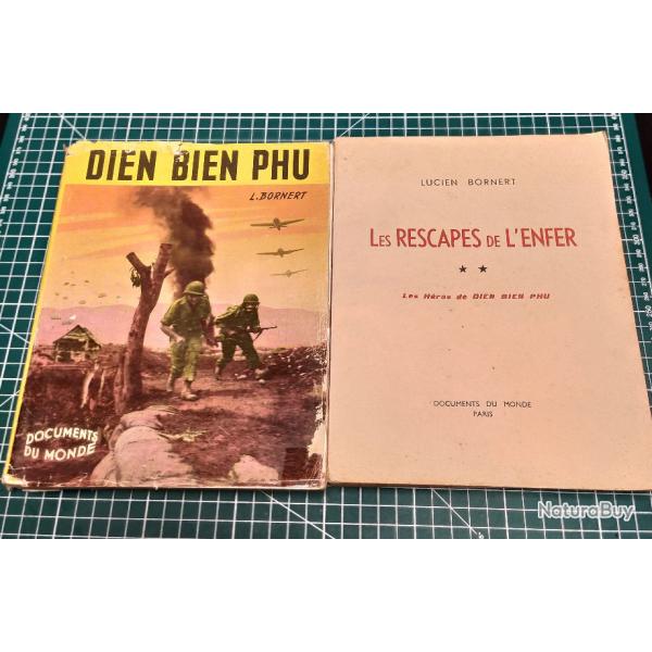 DIN BIN PHU ET LES RESCAPES DE L'ENFER, LUCIEN BORNERT, EDITION ORIGINALE 1954, GUERRE D'INDOCHINE