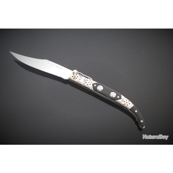 2 couteaux pliants Andujar Spain noir et Okapi south Africa marron avec scurit-Collection-2 knives